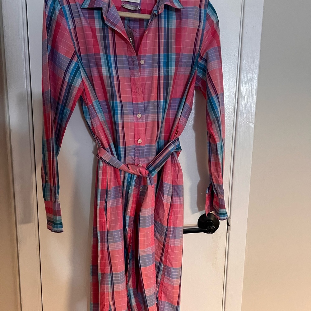 J.Crew Madras Plaid Classic Fit Shirt Dress - Picture 5 of 7